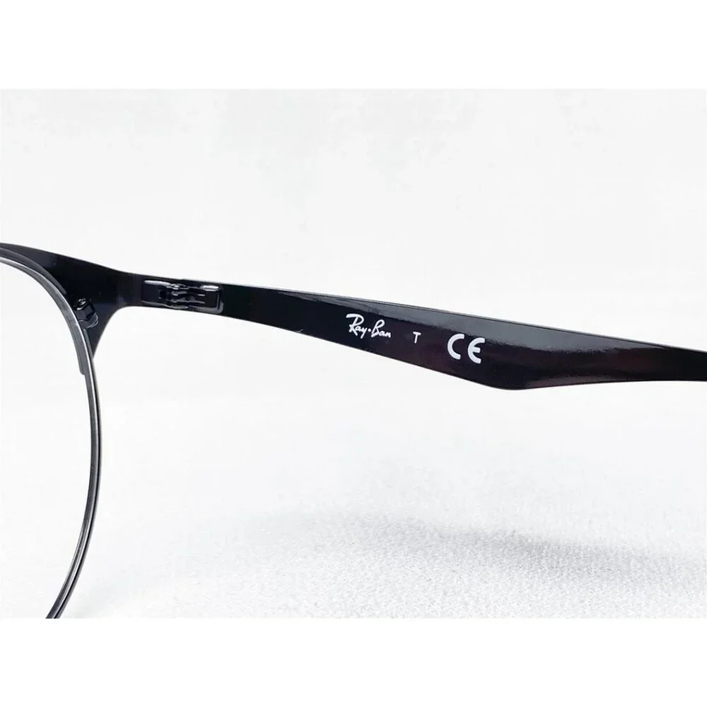 RAYBAN Unisex Eyeglasses RX6406-2904 Round Black 51-18-145